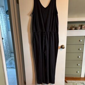 Navy blue sleeveless jumpsuit